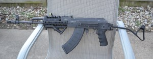 The Sporter Had An AKM Receiver Which Takes Fixed Butt Stocks But The Client Wanted A Folding Stock.  AKM Rear Trunnions Have To Be Changed To An AKS Or Folding Trunnion Which Is Possible But Costly.  So To Keep Cost Down A Polish Side Folding Stock Was Installed Which Can Be Used With An AKM Rear Trunnion. 